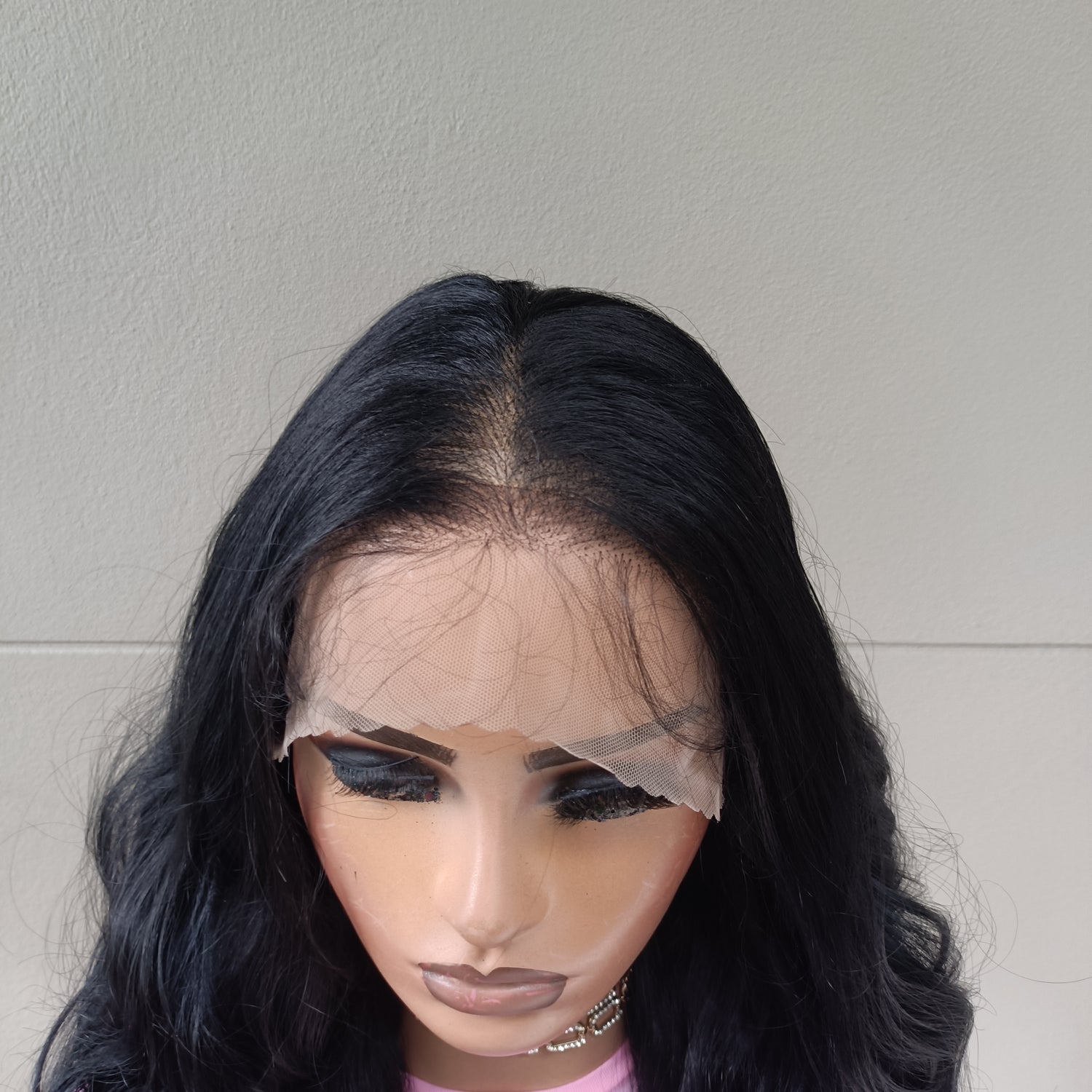 Kim black wavey synthetic wig