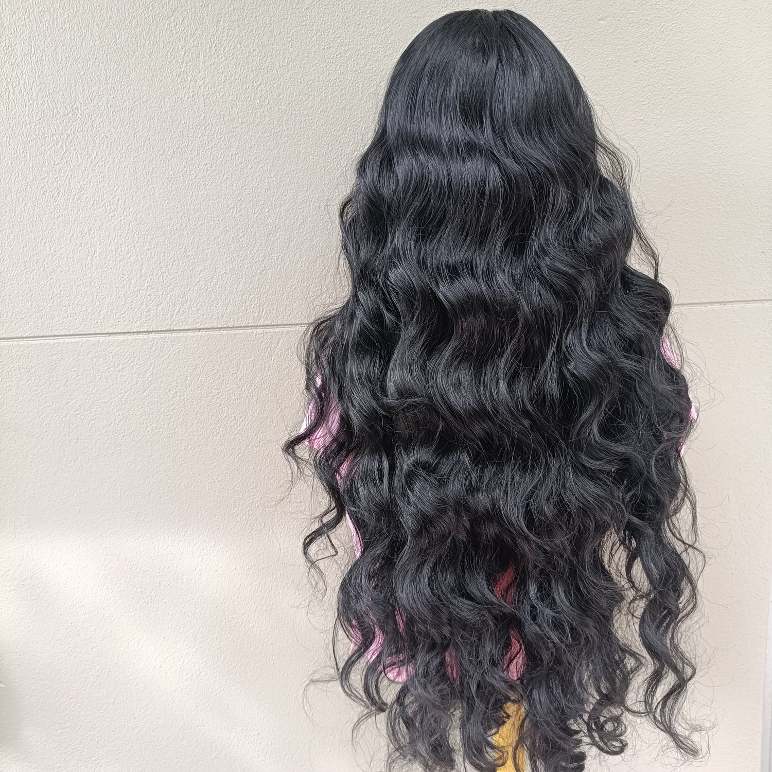 Kim black wavey synthetic wig