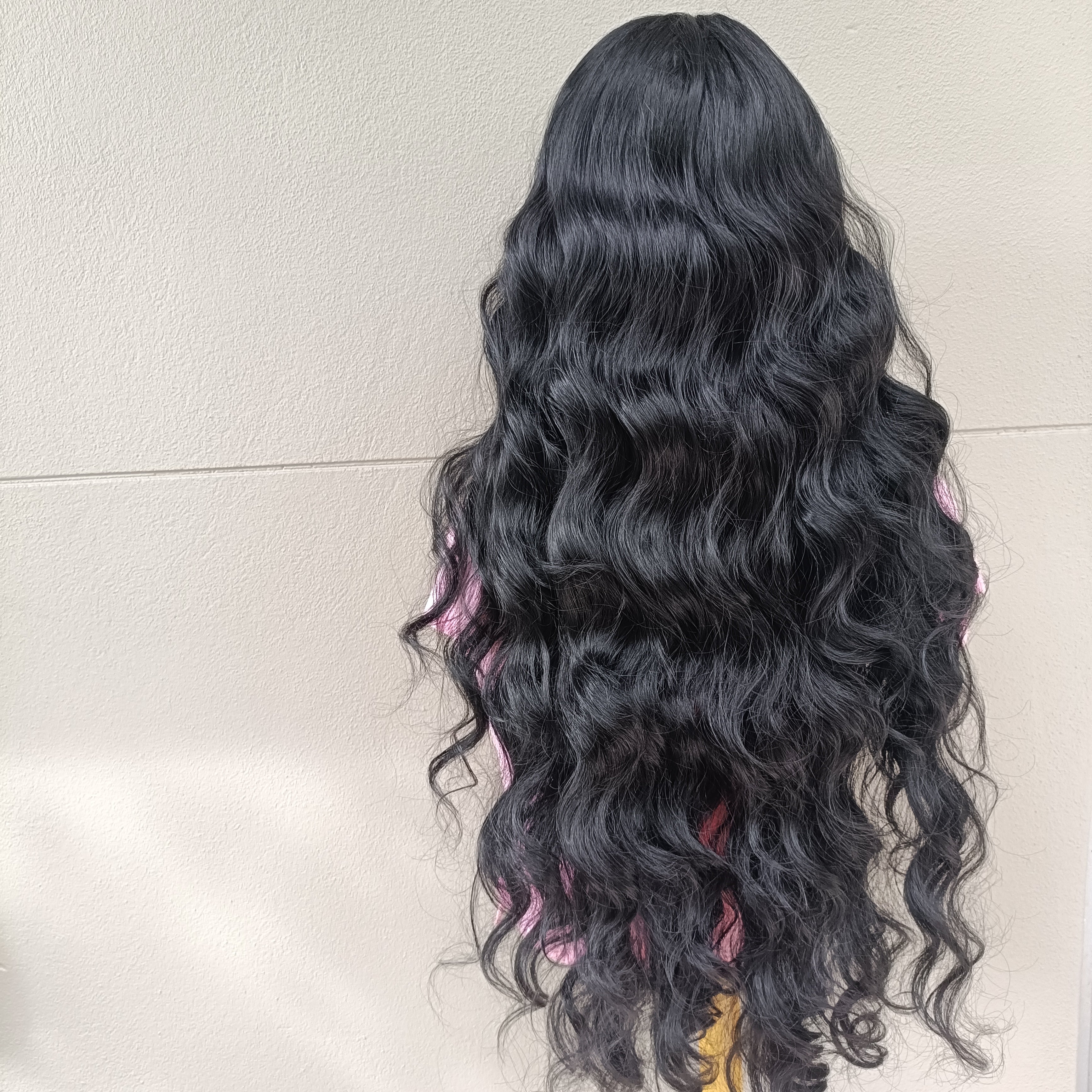 Kim black wavey synthetic wig