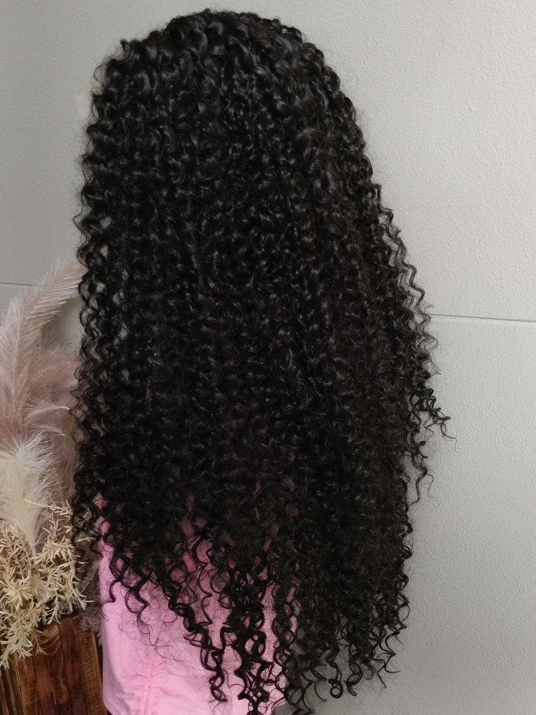 Rana Curly Black Lace Front wig