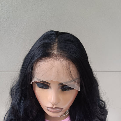 Kim black wavey synthetic wig