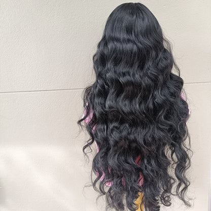 Kim black wavey synthetic wig
